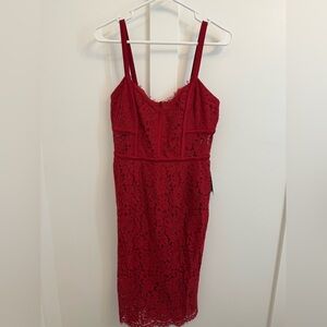 Express Red Lace Dress Christmas